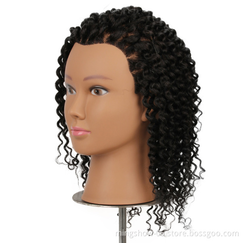 100% real human  afro hair training mannequins head with long length afro hair